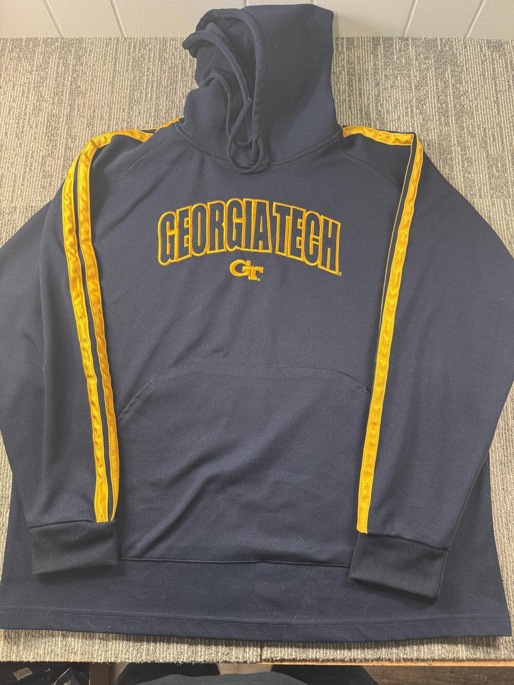 Georgia Tech Yellow Jackets Sweatshirt Mens XL Blue NCAA Football ProEdge Hoodie